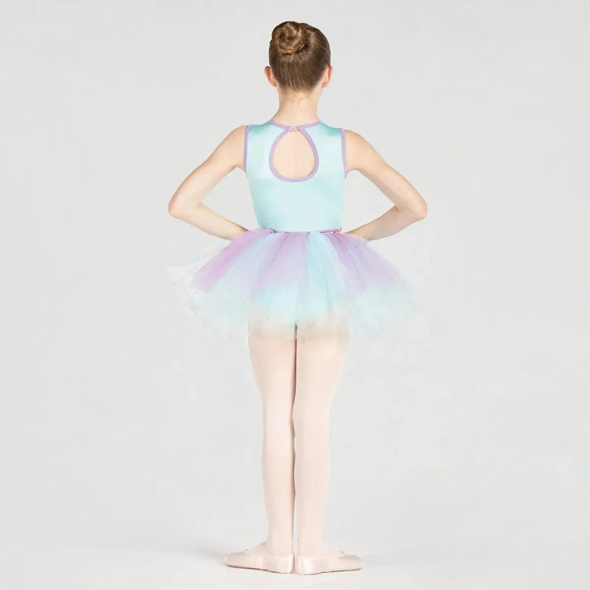 1st Position Sequin Bodice with Collar and Multicoloured Tutu