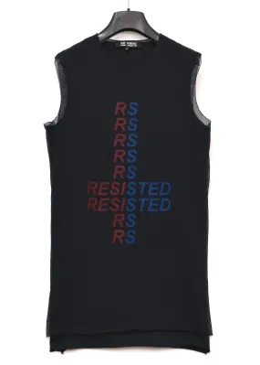 2003 'Resisted' Tank Top with Mesh Overlay