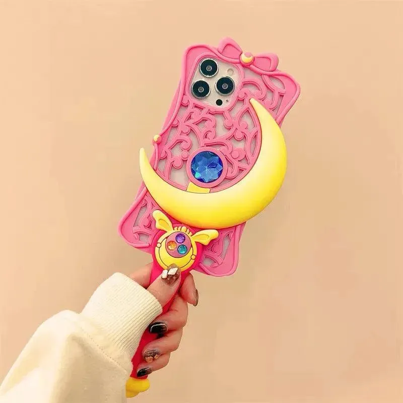 3D Moon Wand Holder Case (For iPhones)