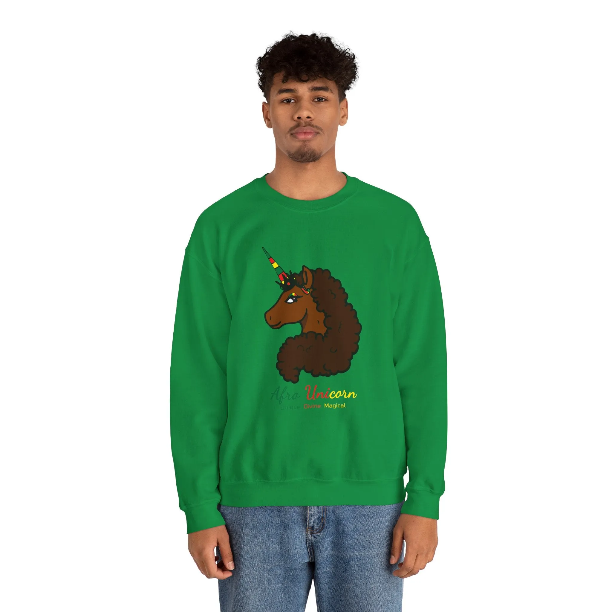 Adult - Afro Unicorn Black Pride Celebration Sweatshirt