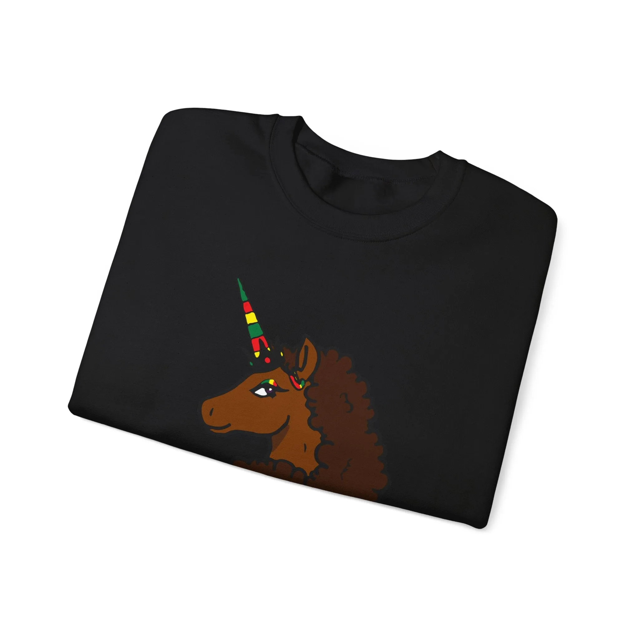 Adult - Afro Unicorn Black Pride Celebration Sweatshirt