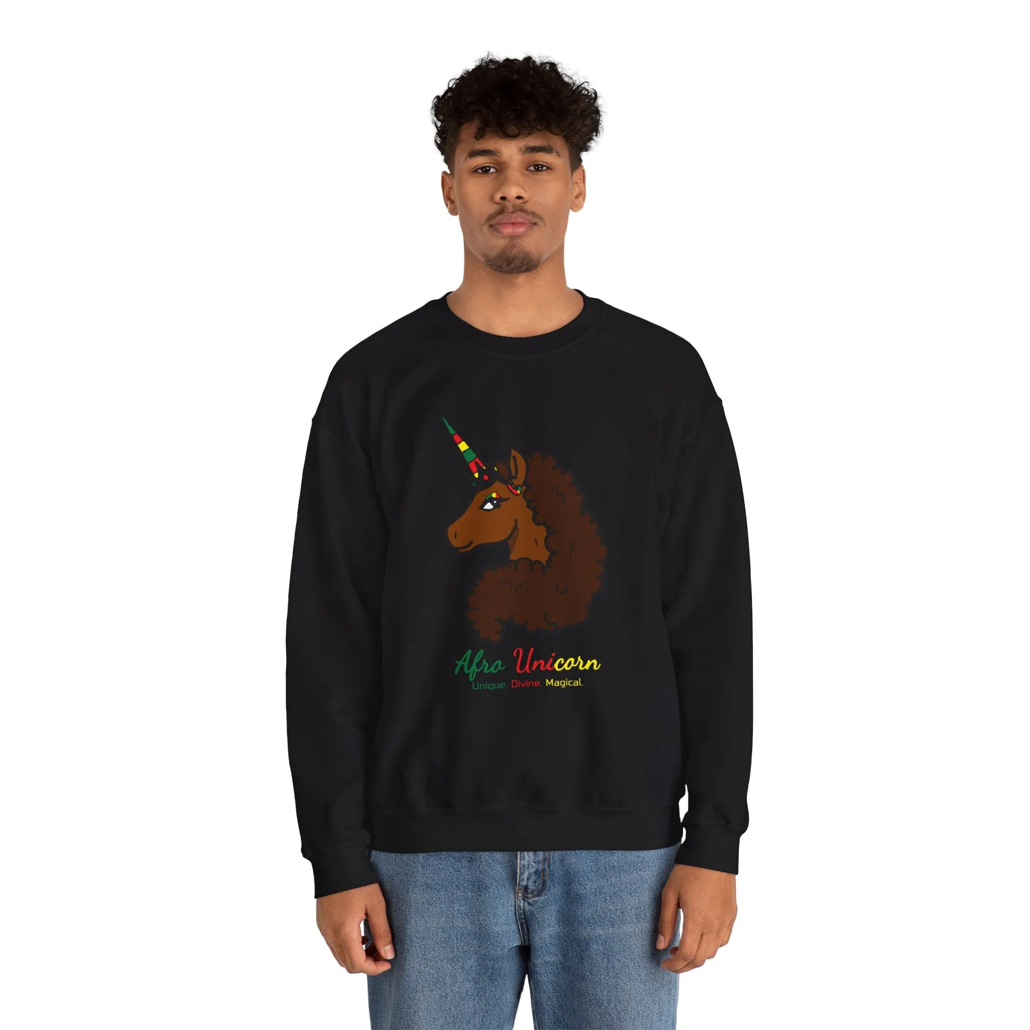 Adult - Afro Unicorn Black Pride Celebration Sweatshirt