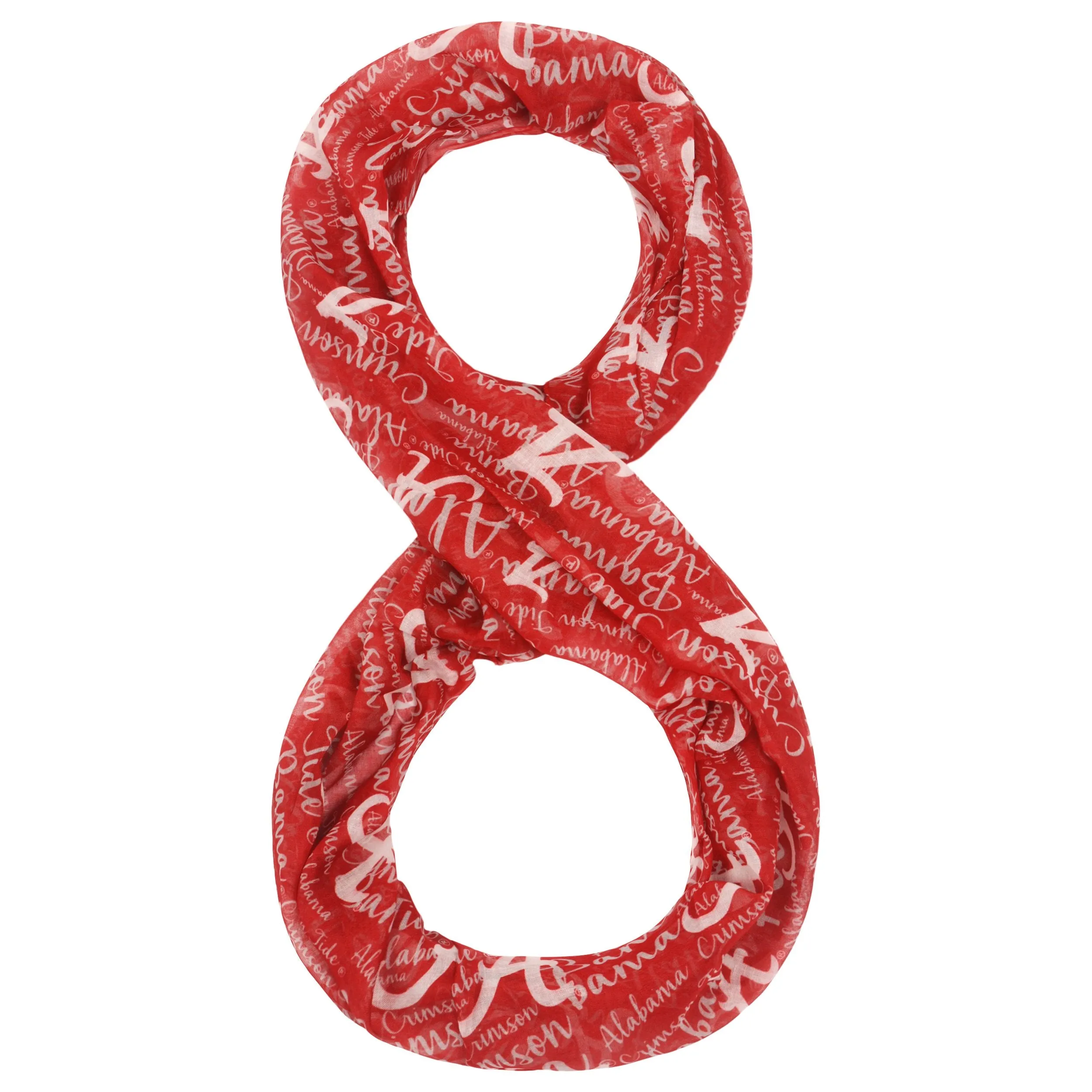 Alabama Crimson Tide NCAA Script Infinity Scarf