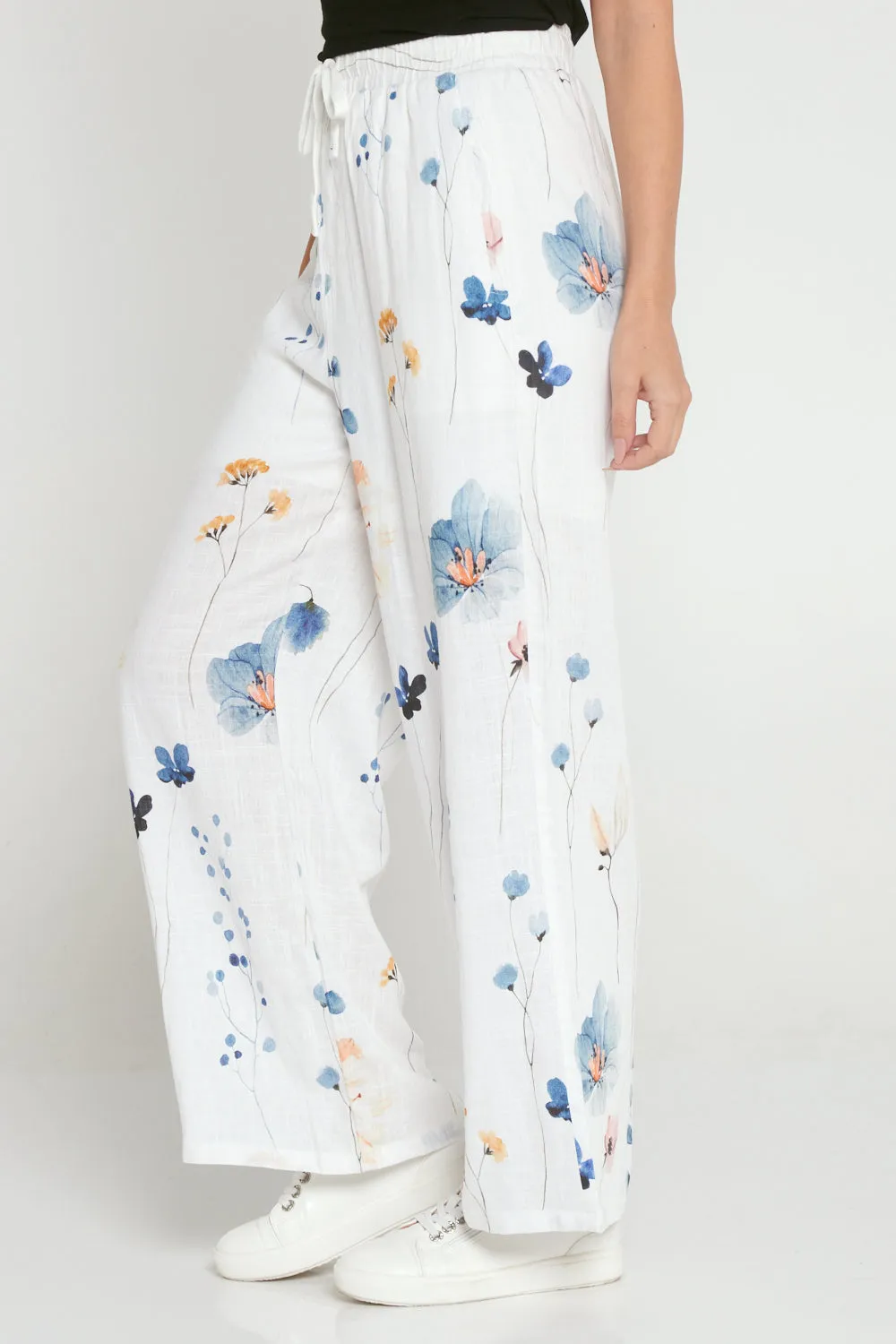 Alaria Pants - White Wildflower