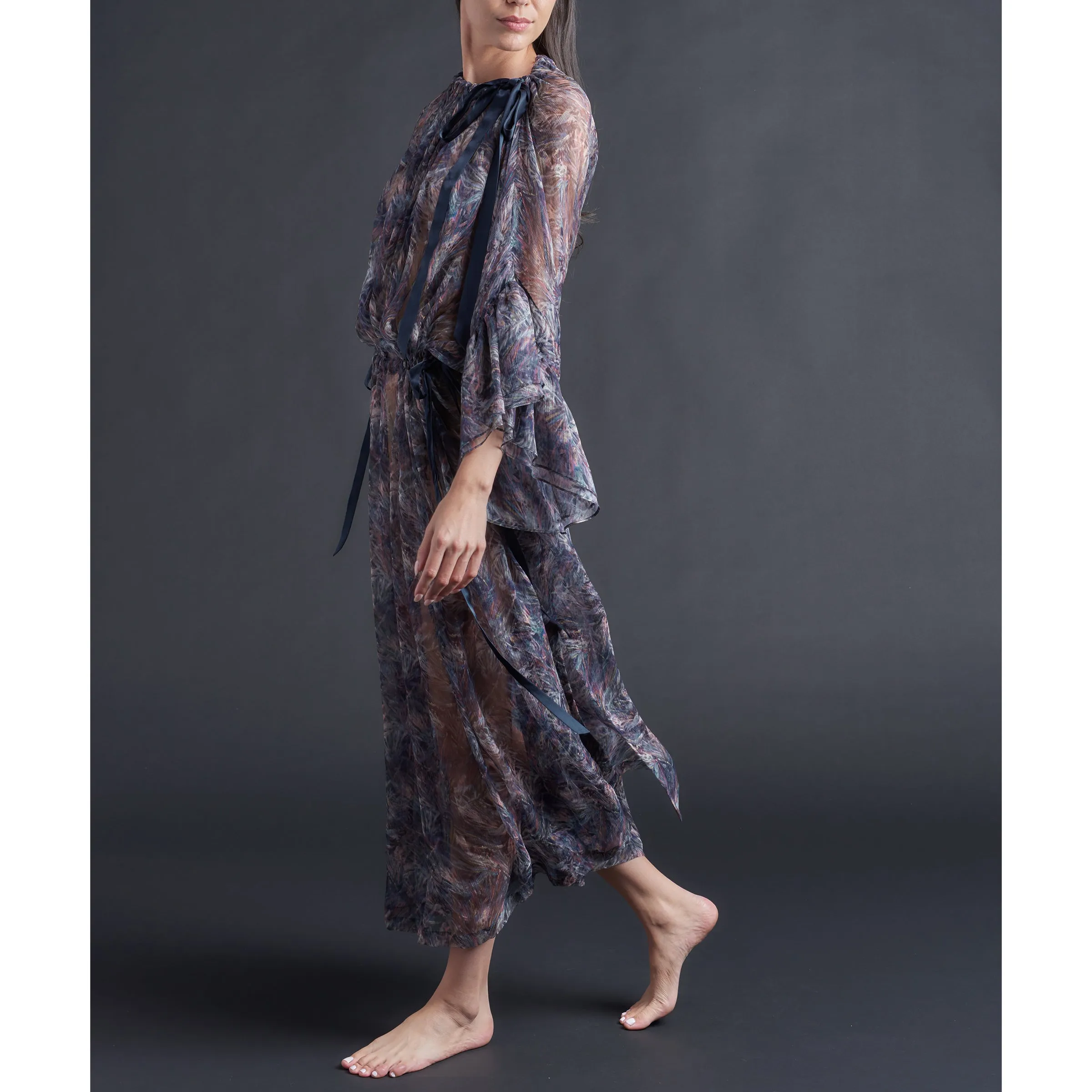 Alba Caftan in Liberty Crinkle Chiffon - Saxby