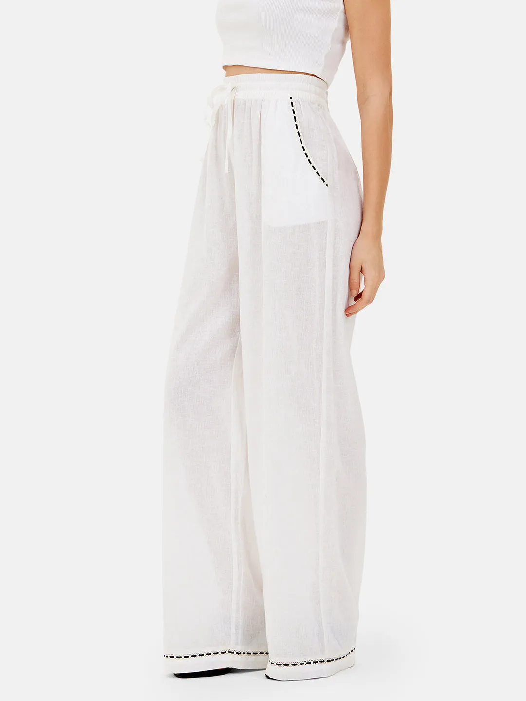 Alice Pull-On Linen Blend Trousers