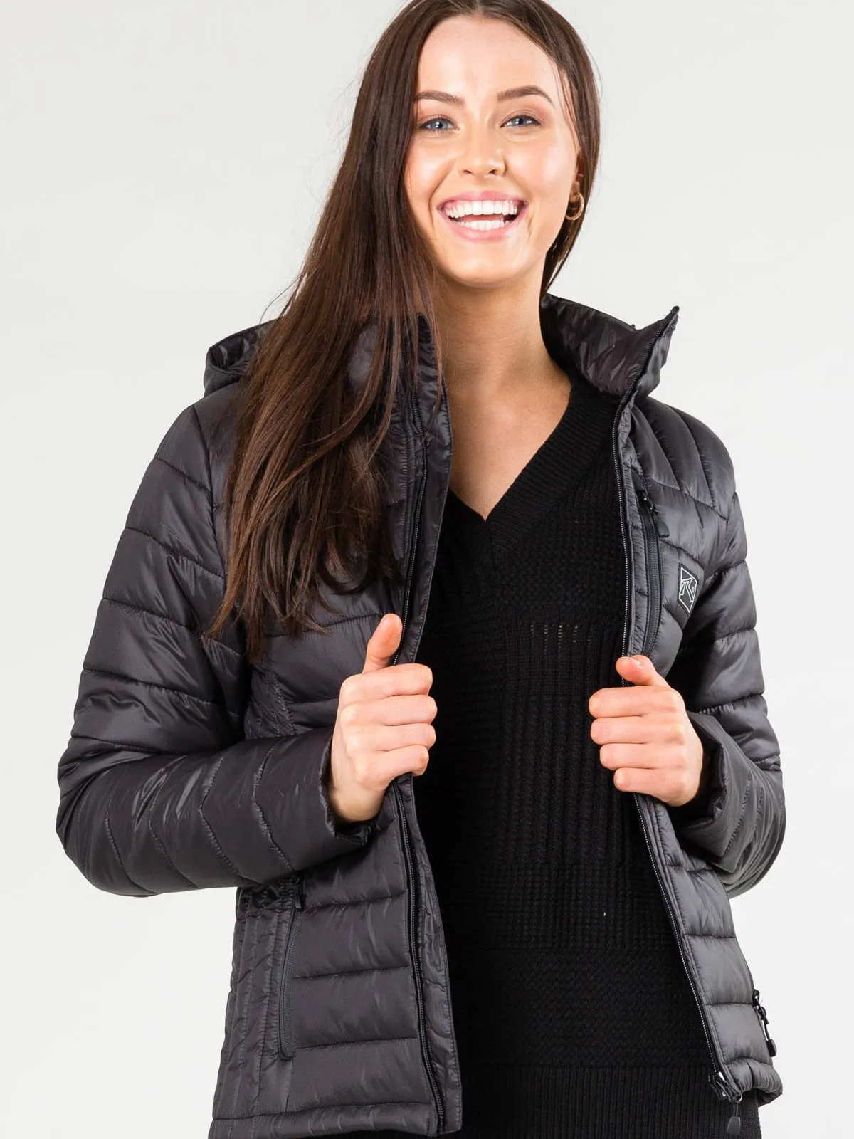 All In Puffer Jacket - Black