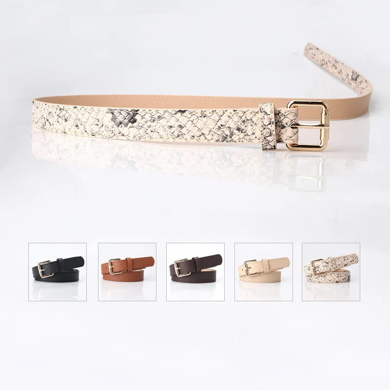 All-Match Dress Sweater Coat Decoration Belt Youth Jeans with Women's Leather Belt