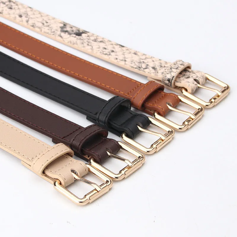 All-Match Dress Sweater Coat Decoration Belt Youth Jeans with Women's Leather Belt