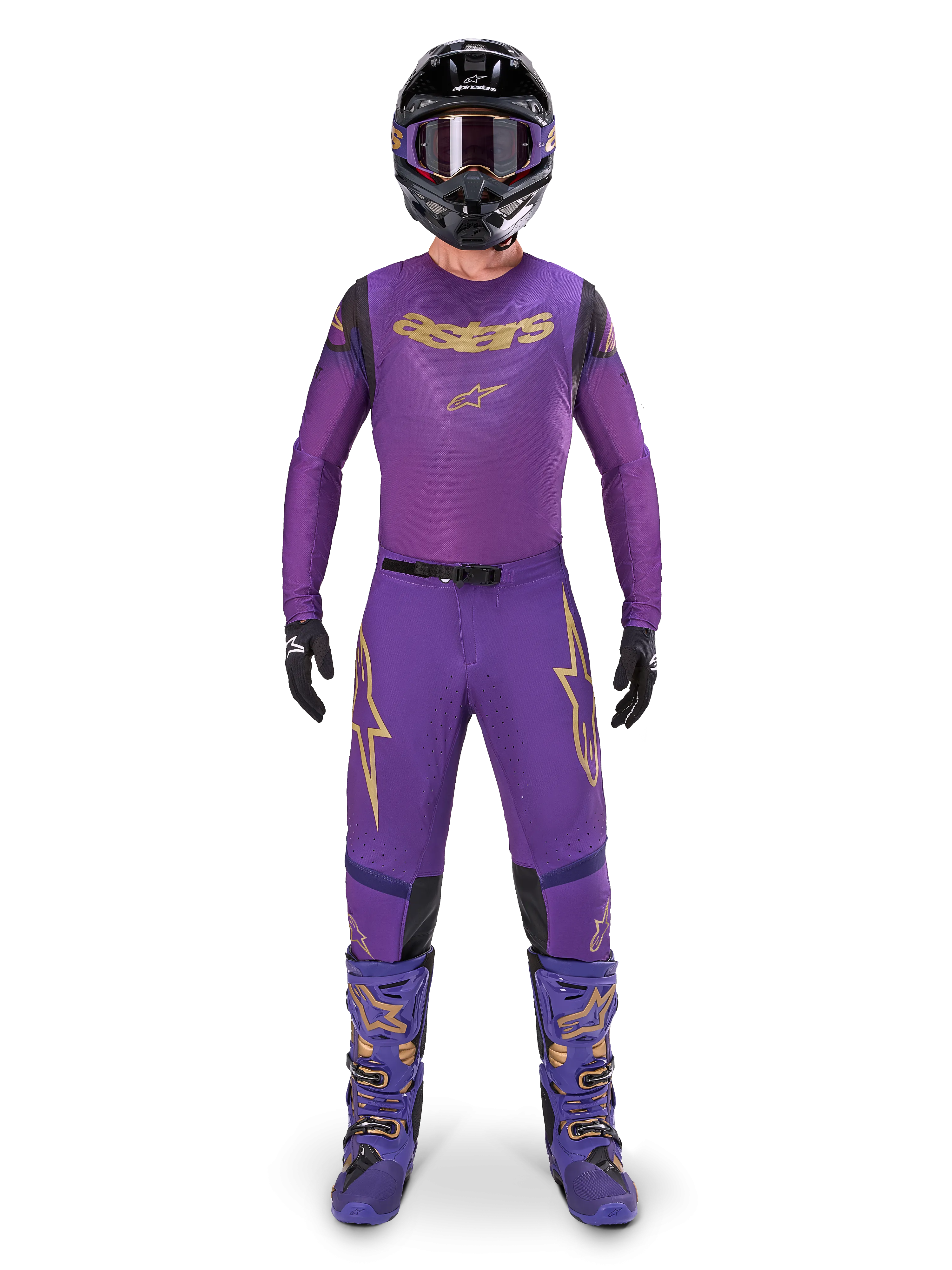 Alpinestars Supertech Pants Champ LE Ultraviolet Gold Black