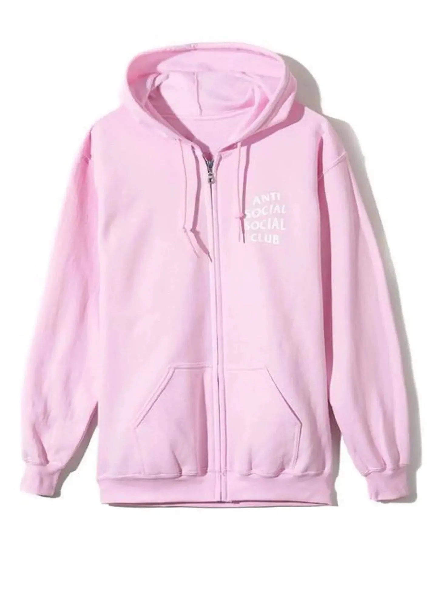 Anti Social Social Club Kkoch Zip Up Hoodie Pink