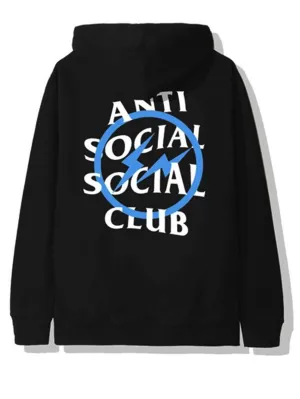 Anti Social Social Club X Fragment Blue Bolt Hoodie