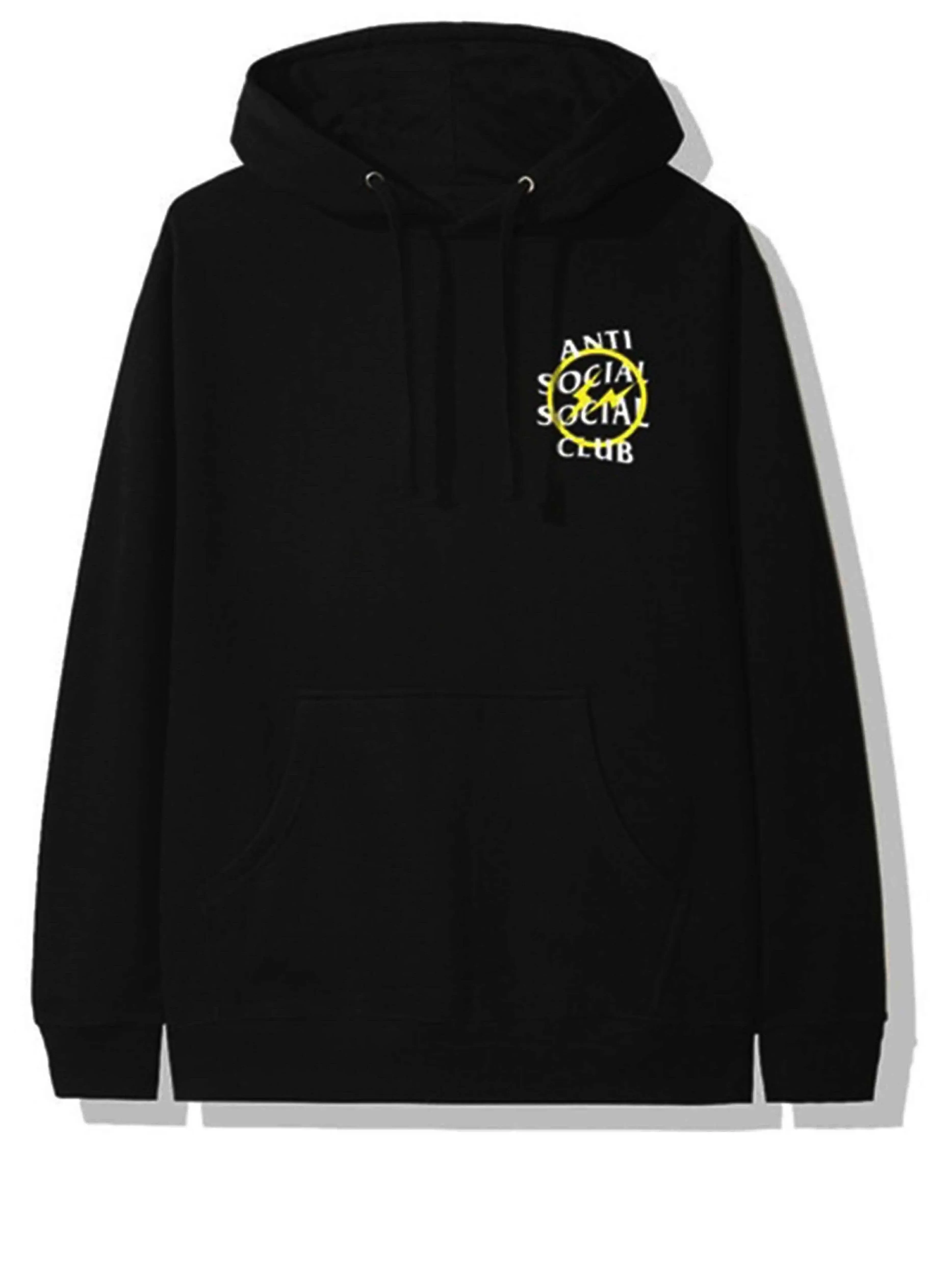 Anti Social Social Club X Fragment Yellow Bolt Hoodie