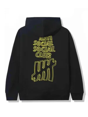 Anti Social Social Club X Undefeated Hoodie Black