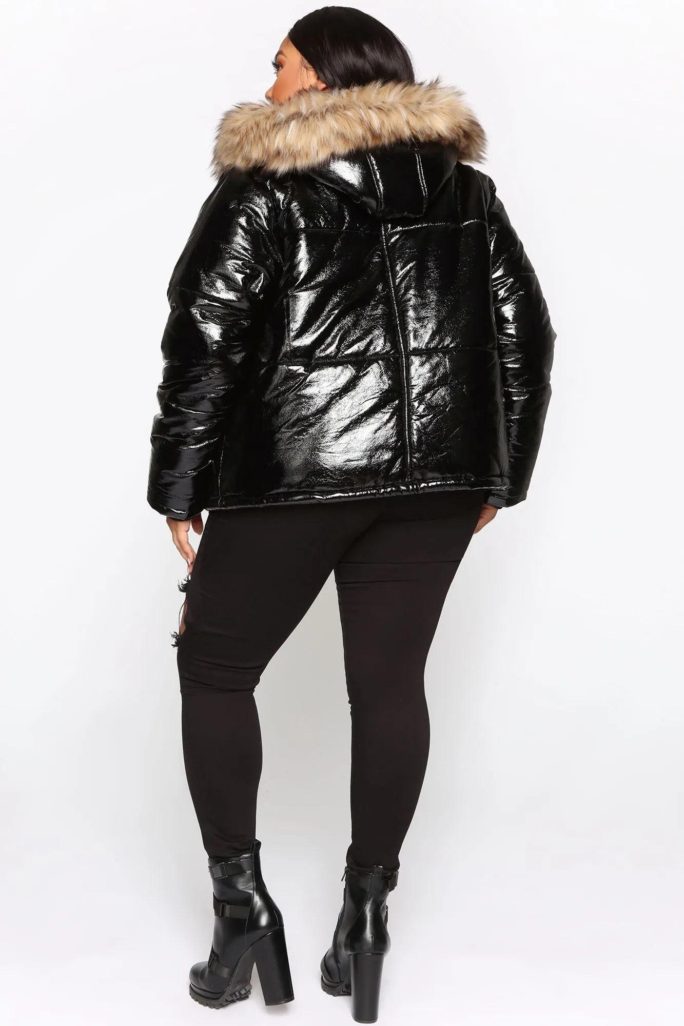 Baby It's Cold Outside Puffer Jacket - Black