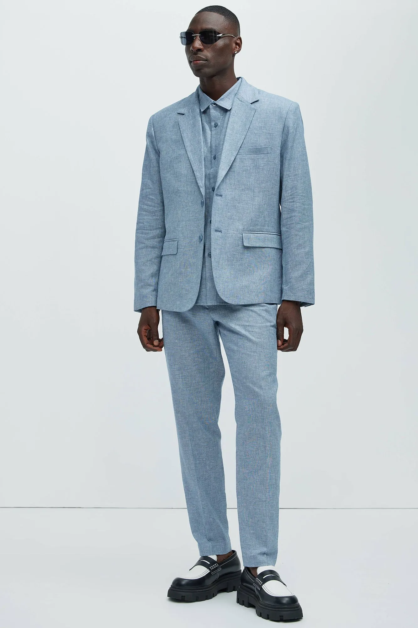 Bahamas Linen Suit Jacket - Blue