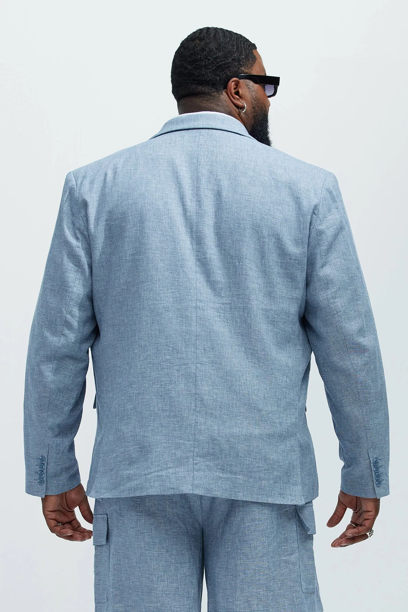 Bahamas Linen Suit Jacket - Blue