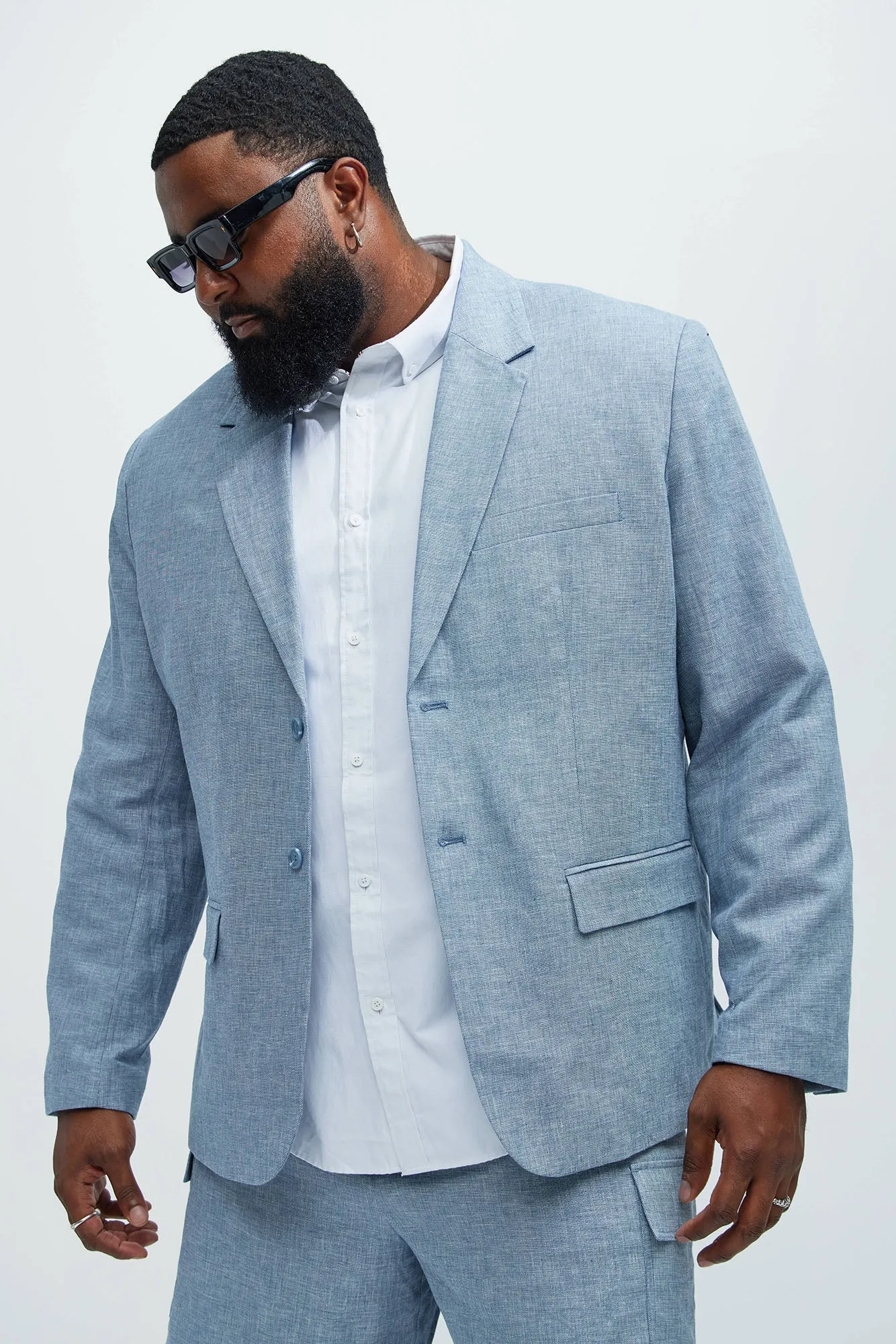 Bahamas Linen Suit Jacket - Blue