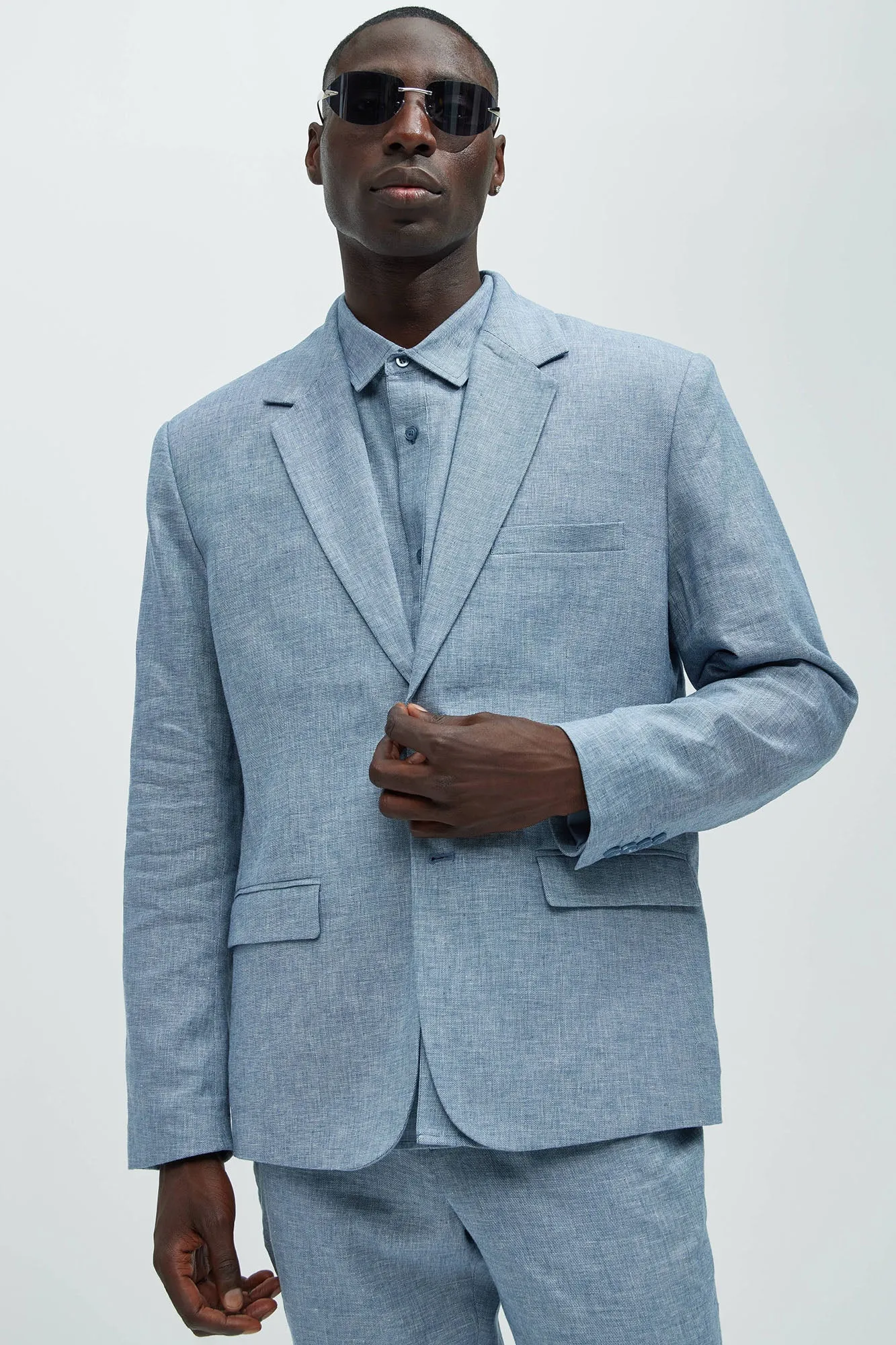 Bahamas Linen Suit Jacket - Blue