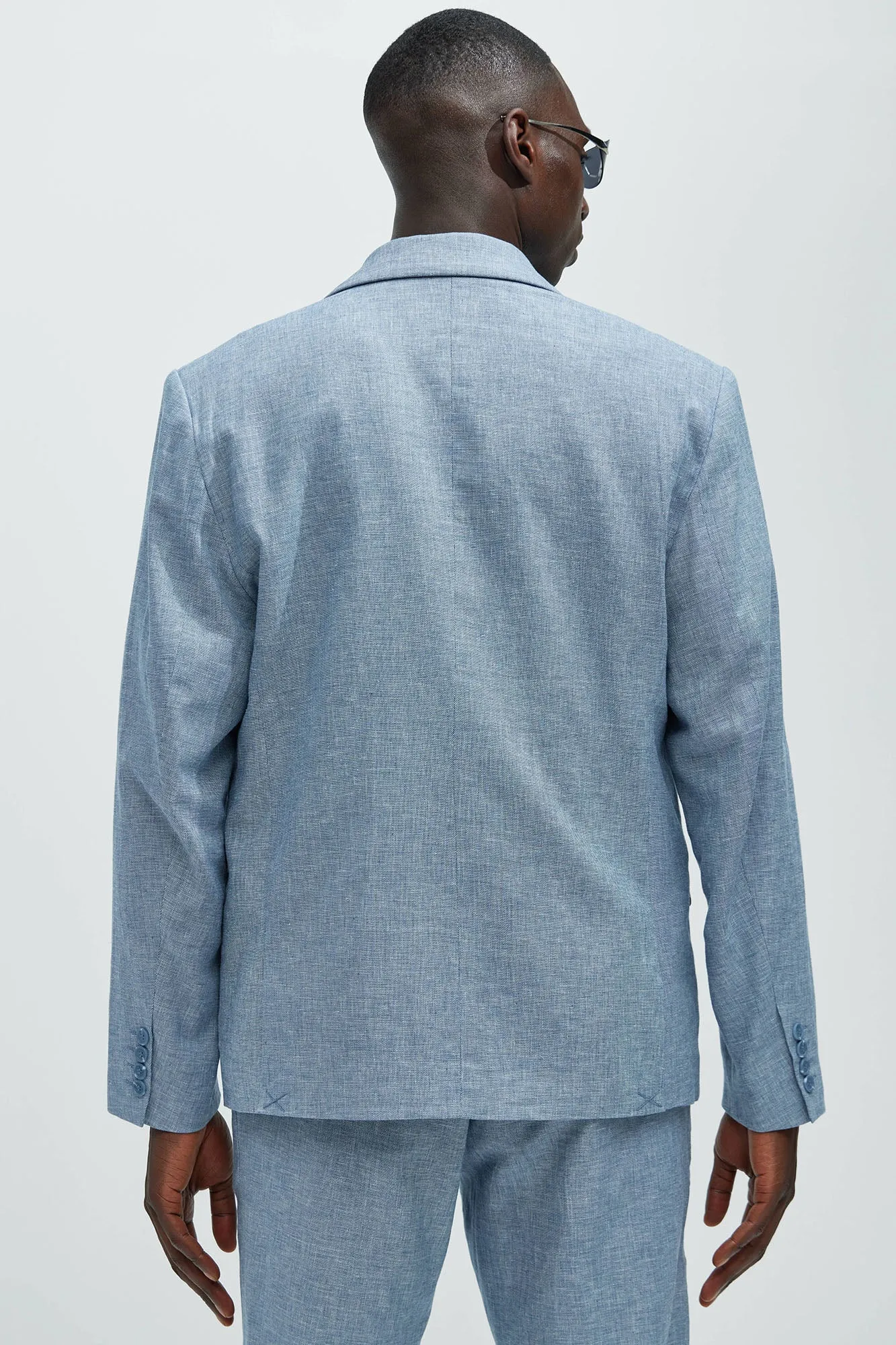 Bahamas Linen Suit Jacket - Blue