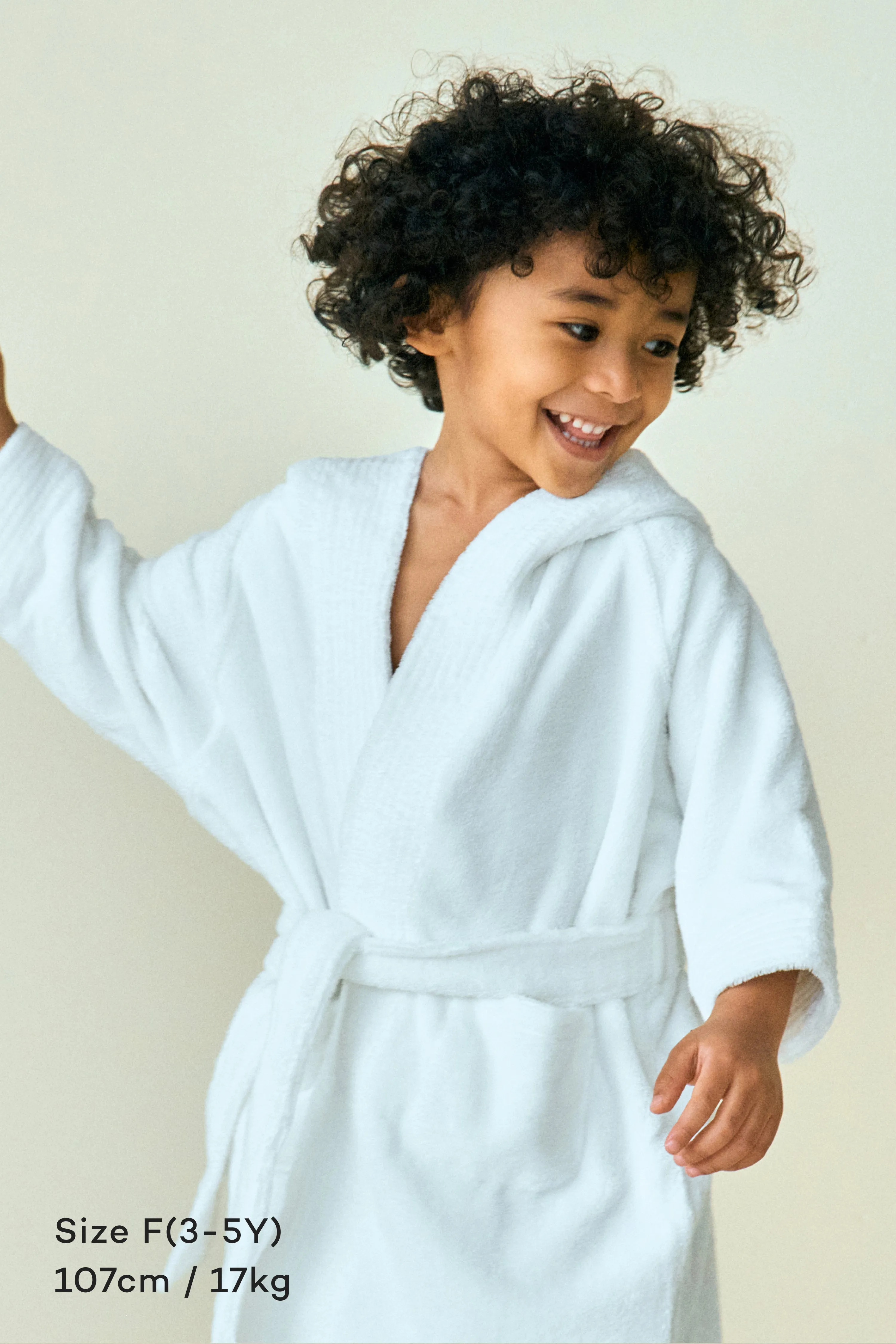 Bamboo Cotton Hooded Bathrobe [Cream] (3-7Y)