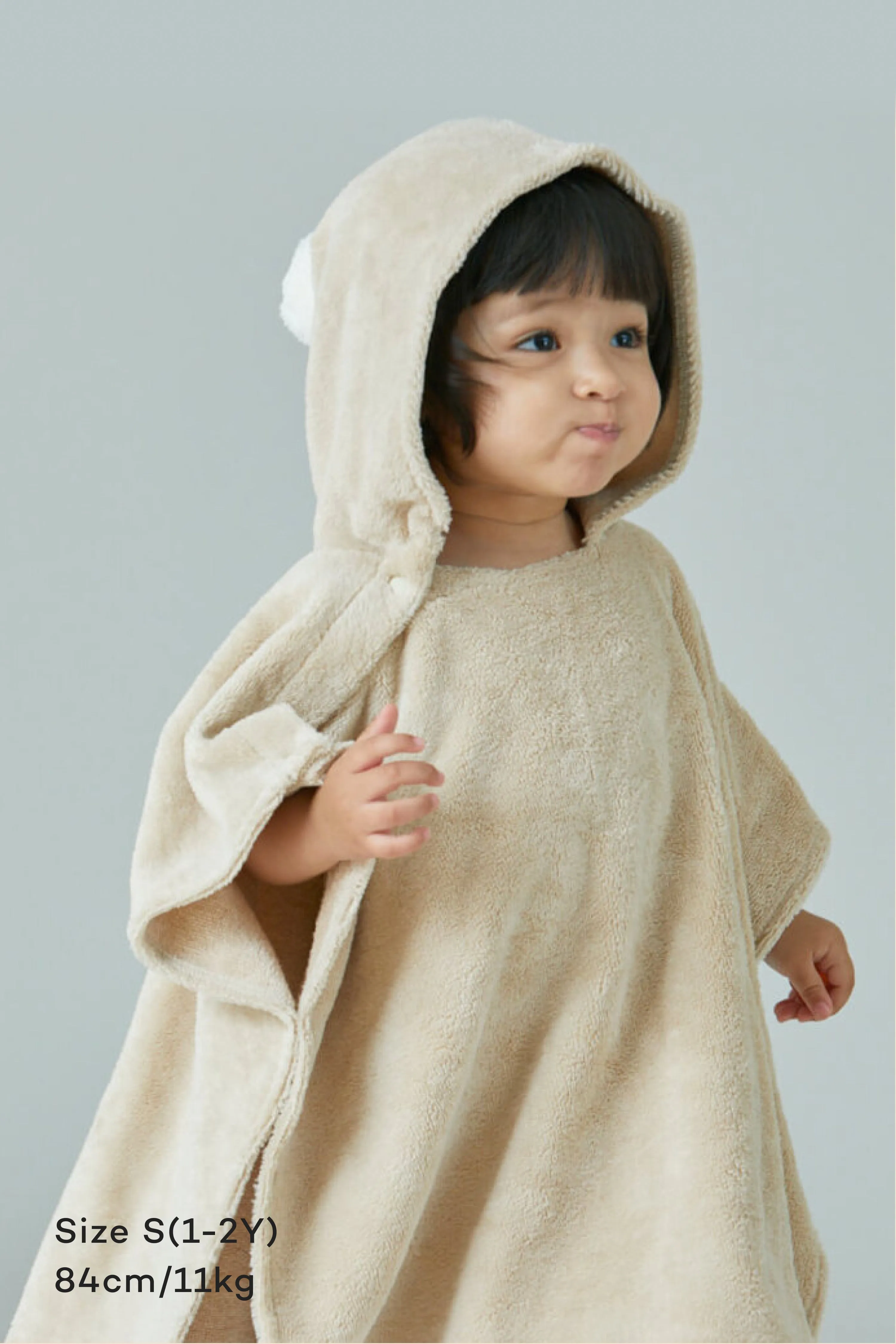 Bamboo Cotton Hooded Poncho Towel (1-4Y)