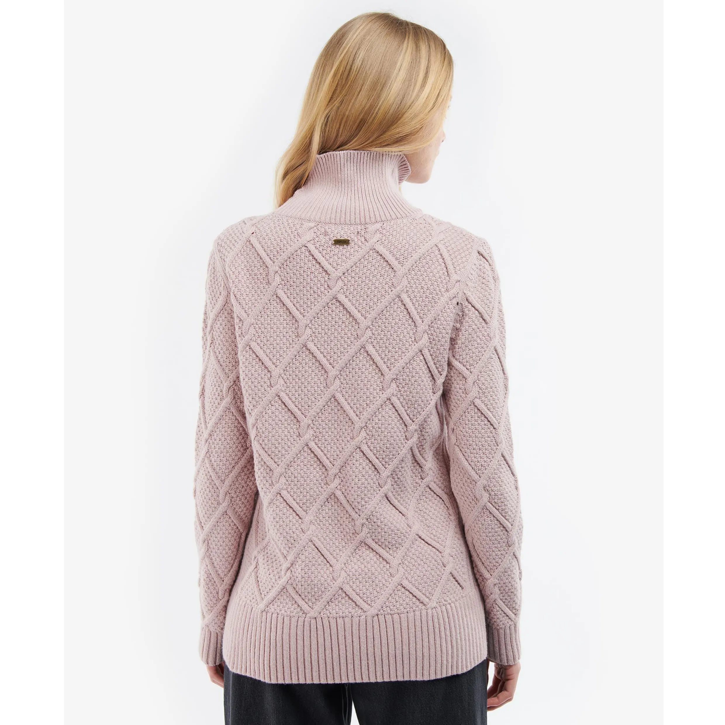 Barbour Burne Roll Neck Pink LKN1170