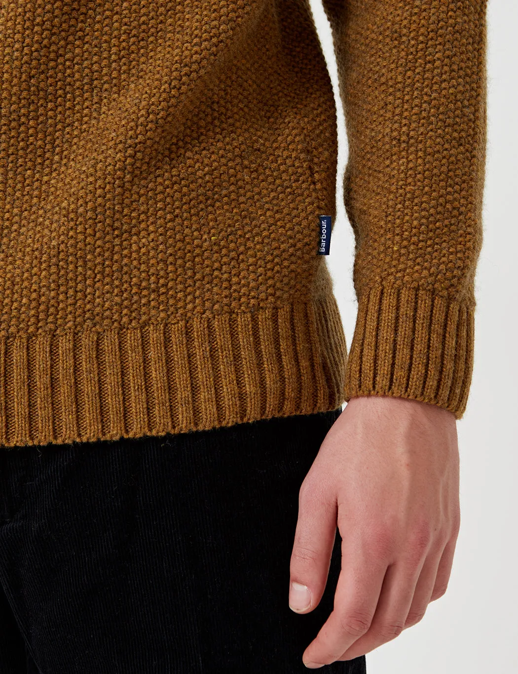 Barbour Craster Knit Jumper (Wool Mix) - Antique Gold