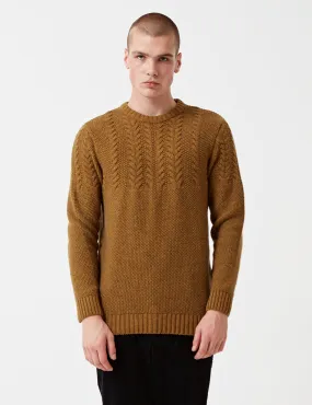 Barbour Craster Knit Jumper (Wool Mix) - Antique Gold