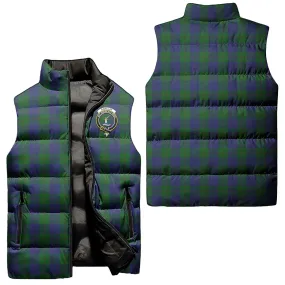 Barclay Tartan Sleeveless Puffer Jacket with Family Crest