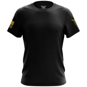 Basic - Black   Gold Short Sleeve Shirt