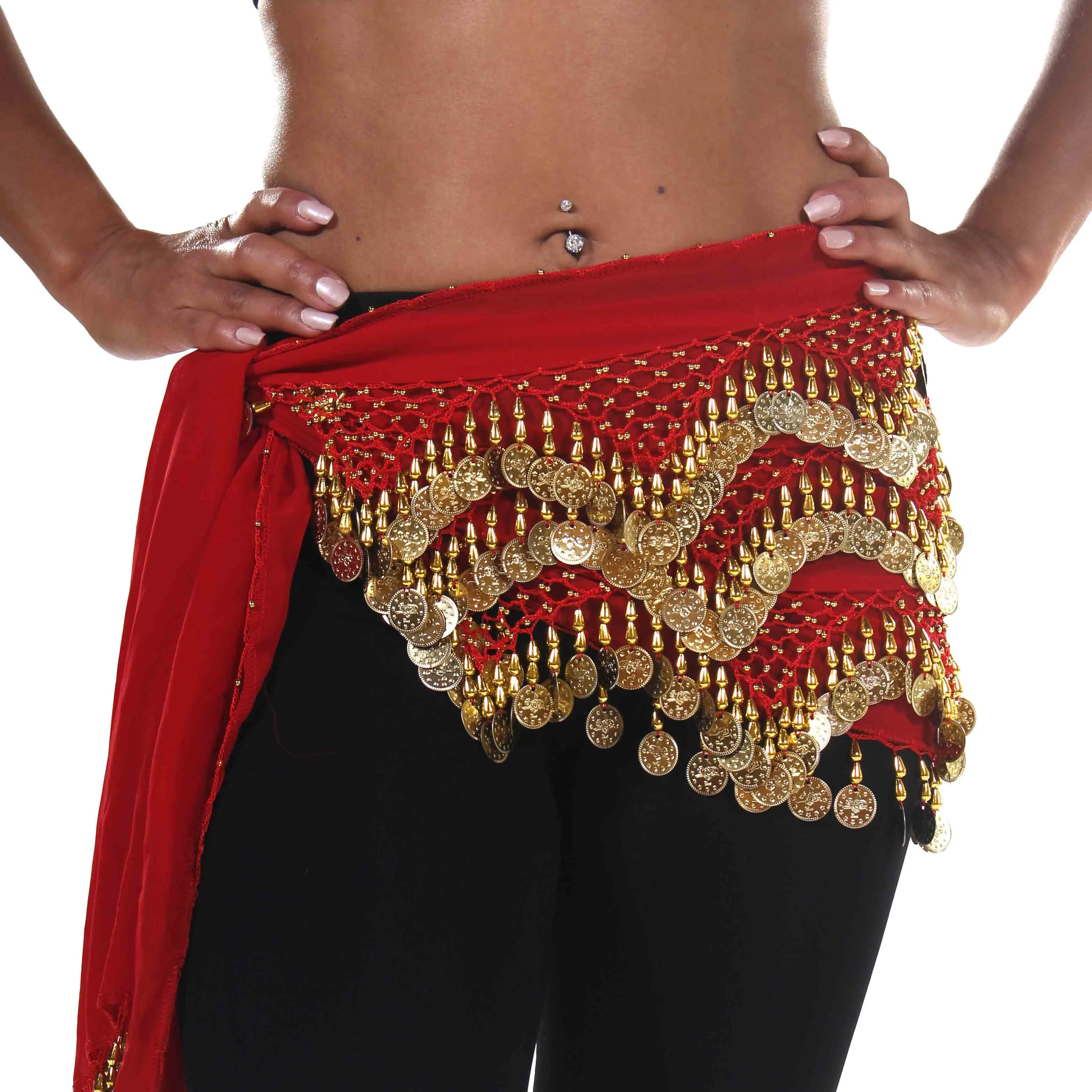 Belly Dance Chiffon Triangular Pattern Hip scarf | WINDING WINDS