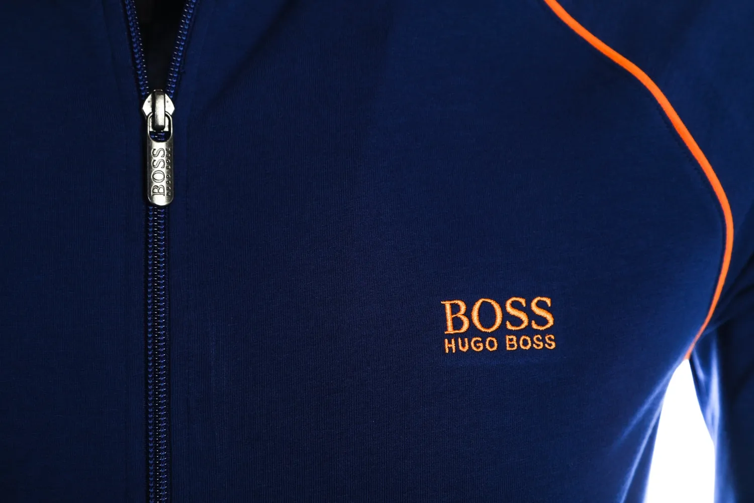 BOSS Mix & Match Jacket H Sweat Top in Blue & Orange