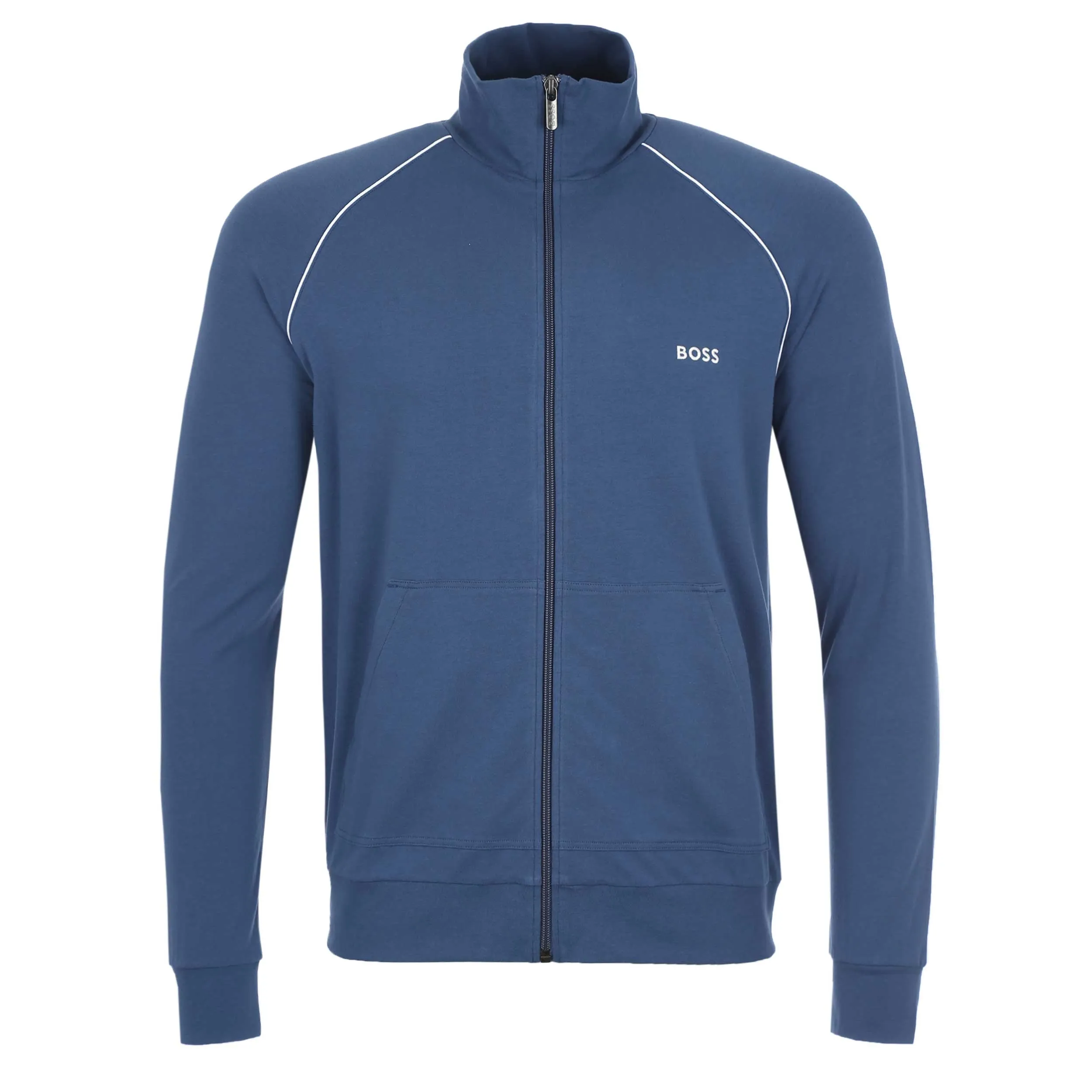 BOSS Mix & Match Zip Sweat Top in Navy