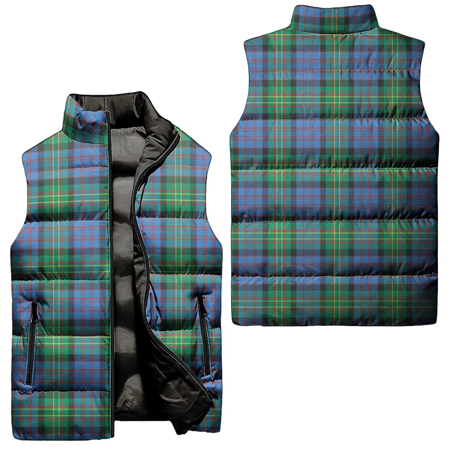 Bowie Ancient Tartan Sleeveless Puffer Jacket