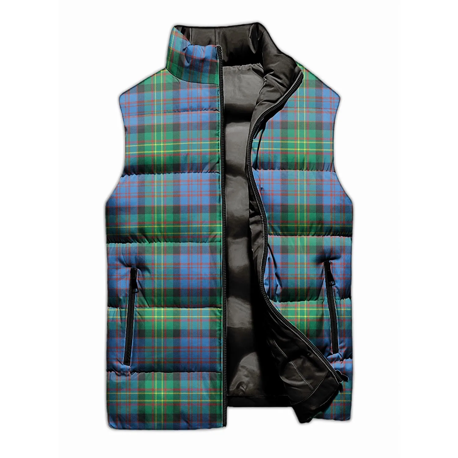 Bowie Ancient Tartan Sleeveless Puffer Jacket