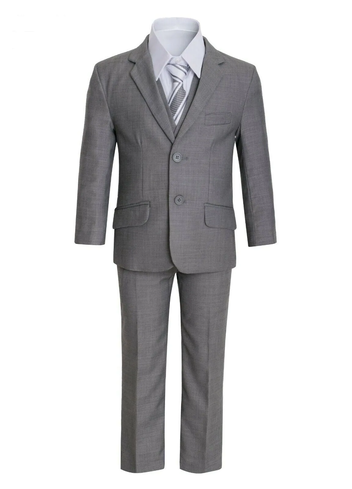 Boys Grey Slim Suit (Scholar)