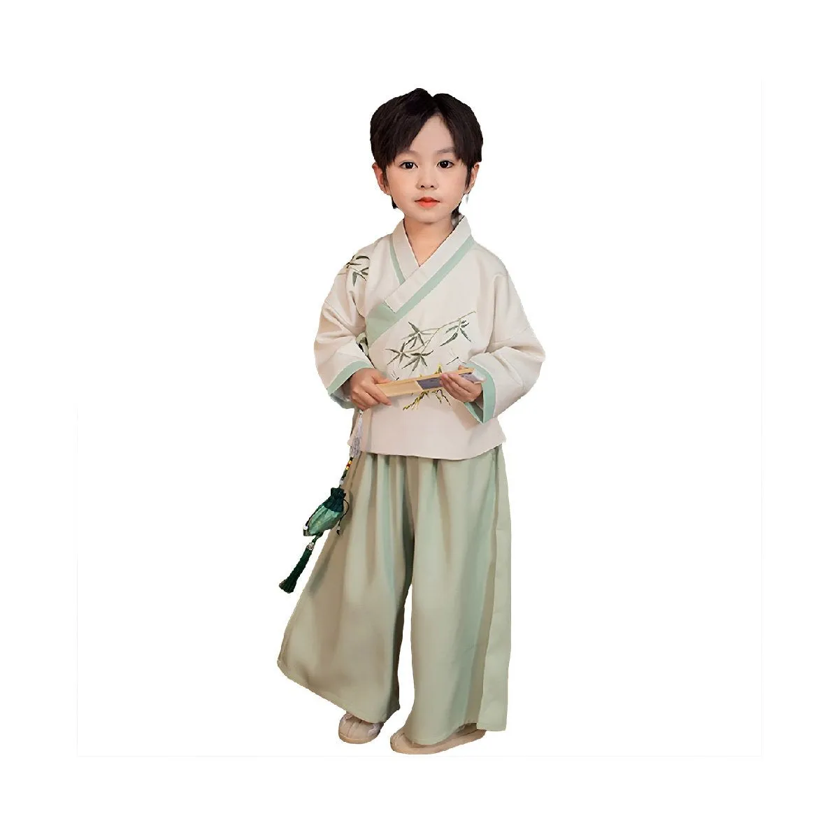 Boys Hanfu Two Piece Set Traditional Chinese Outfit