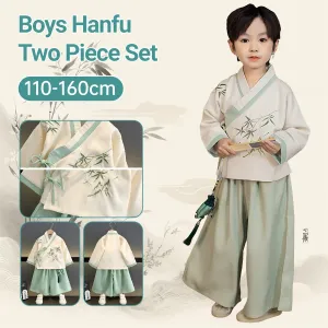 Boys Hanfu Two Piece Set Traditional Chinese Outfit