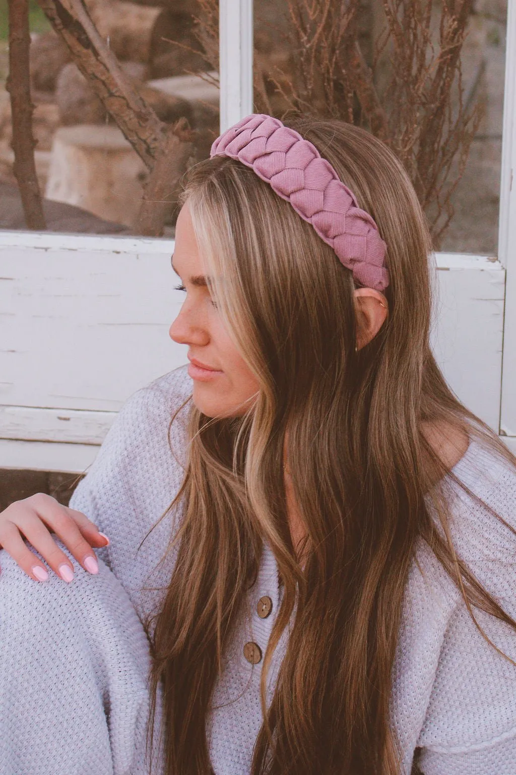 Braided Corduroy Hard Headband