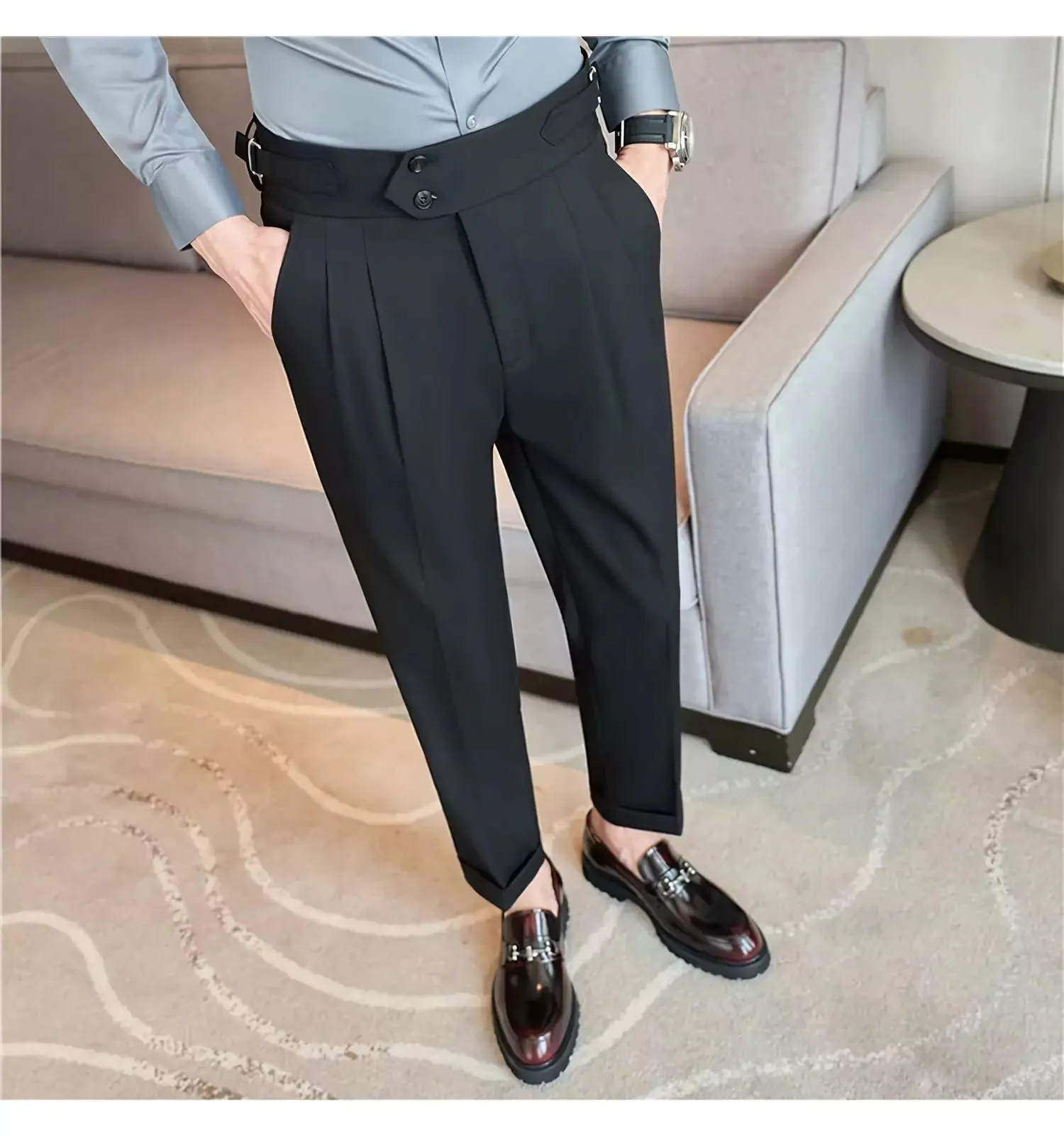 British Style Men's Dress Trousers