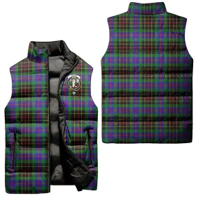 Brodie Hunting Modern Tartan Sleeveless Puffer Jacket with Family Crest