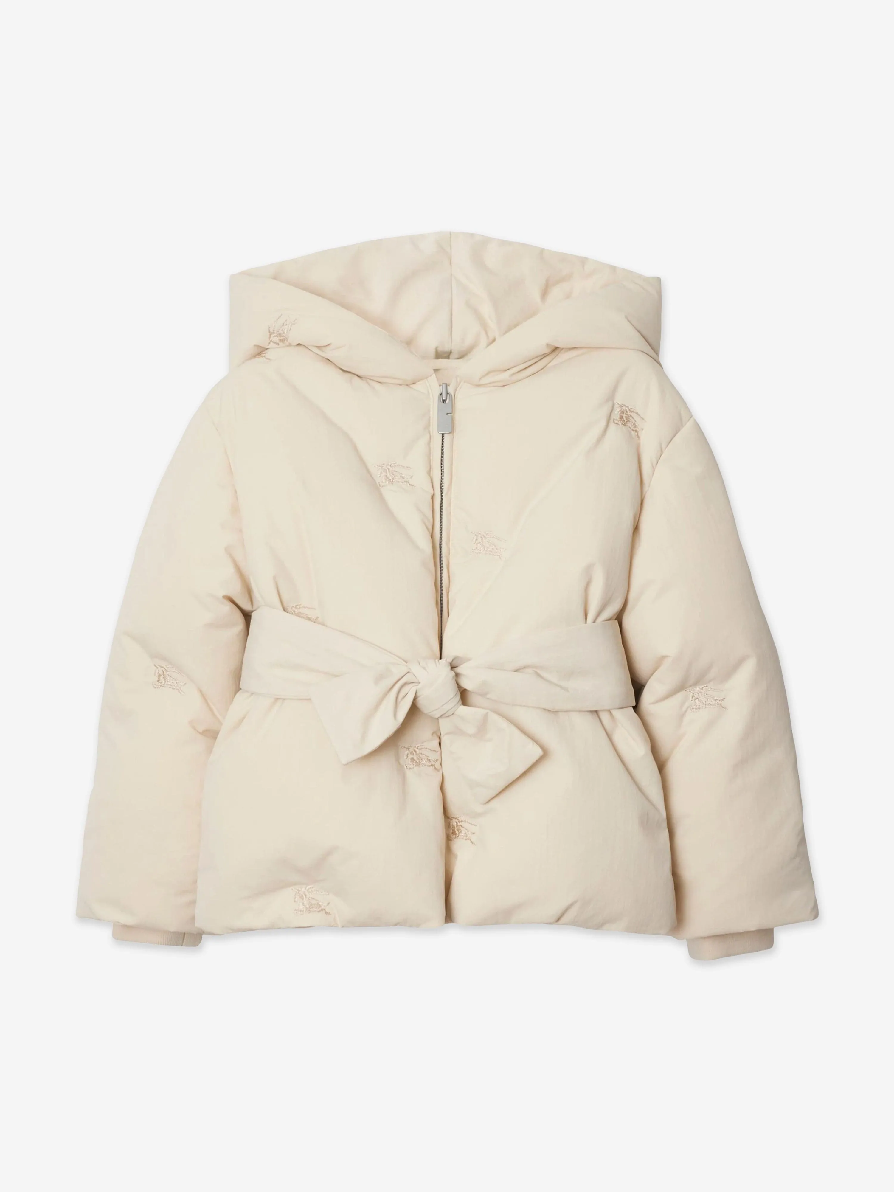 Burberry Girls Clara Puffer Jacket in Ivory