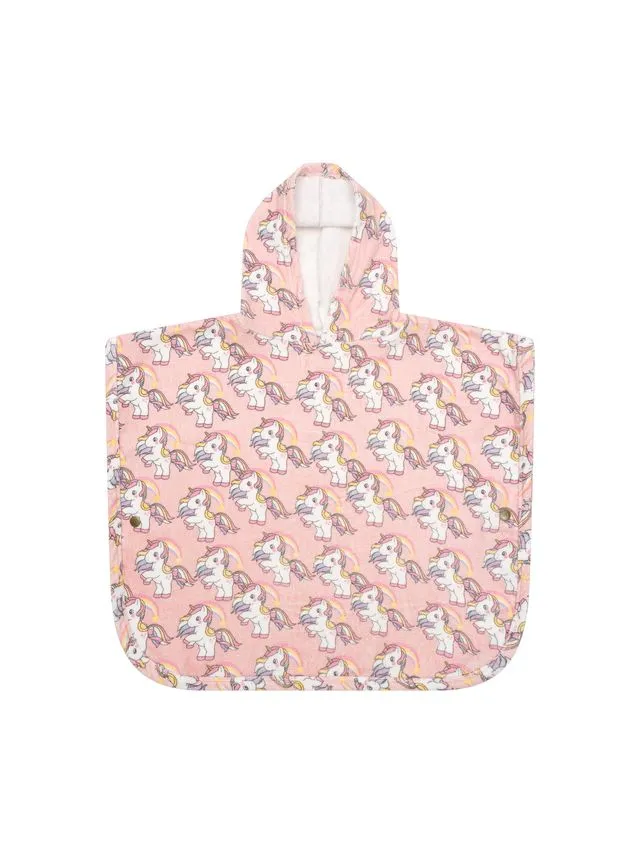 Candy Rainbow Unicorn Terry Poncho