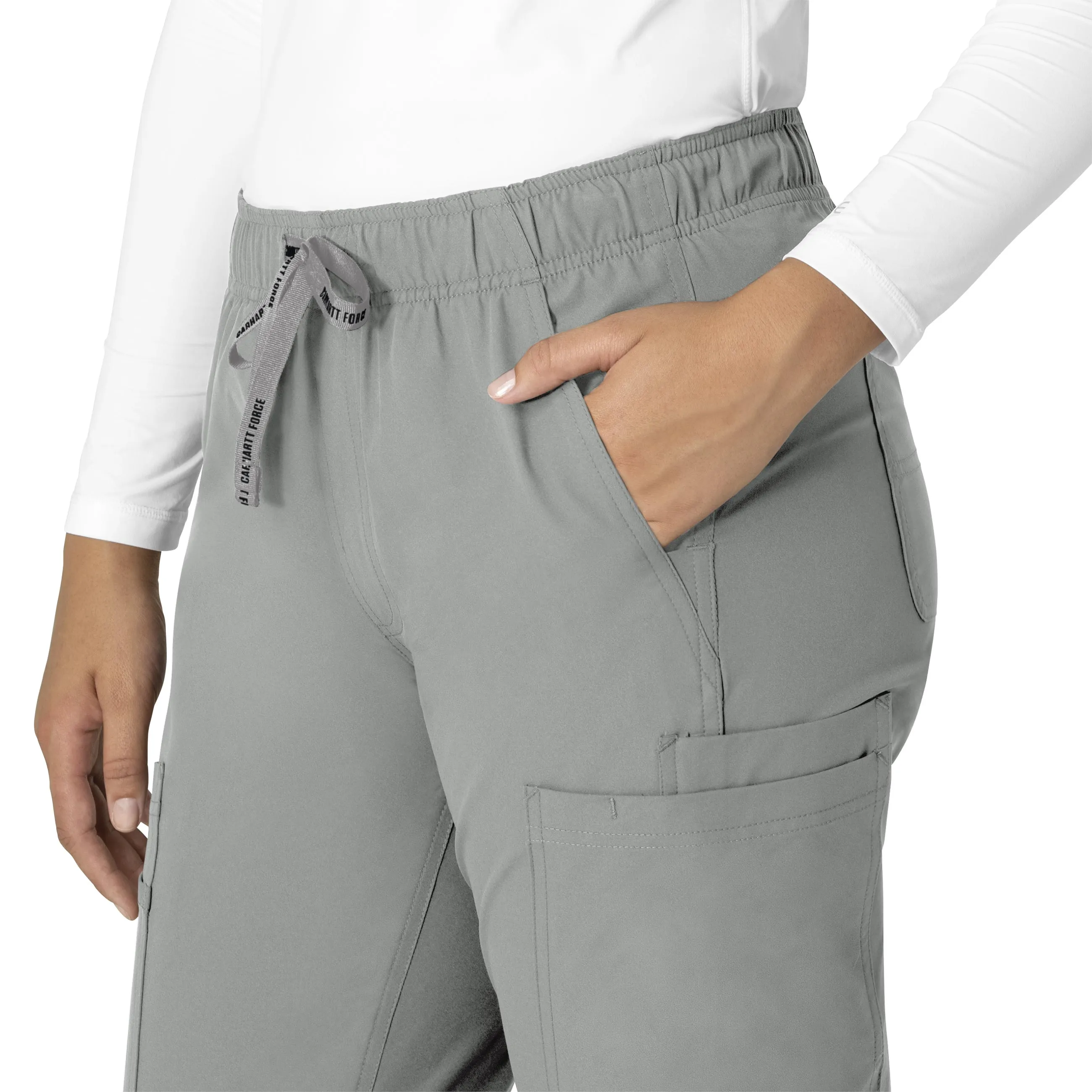 Carhartt Force Essentials Women's Straight Leg Scrub Pant - Grey