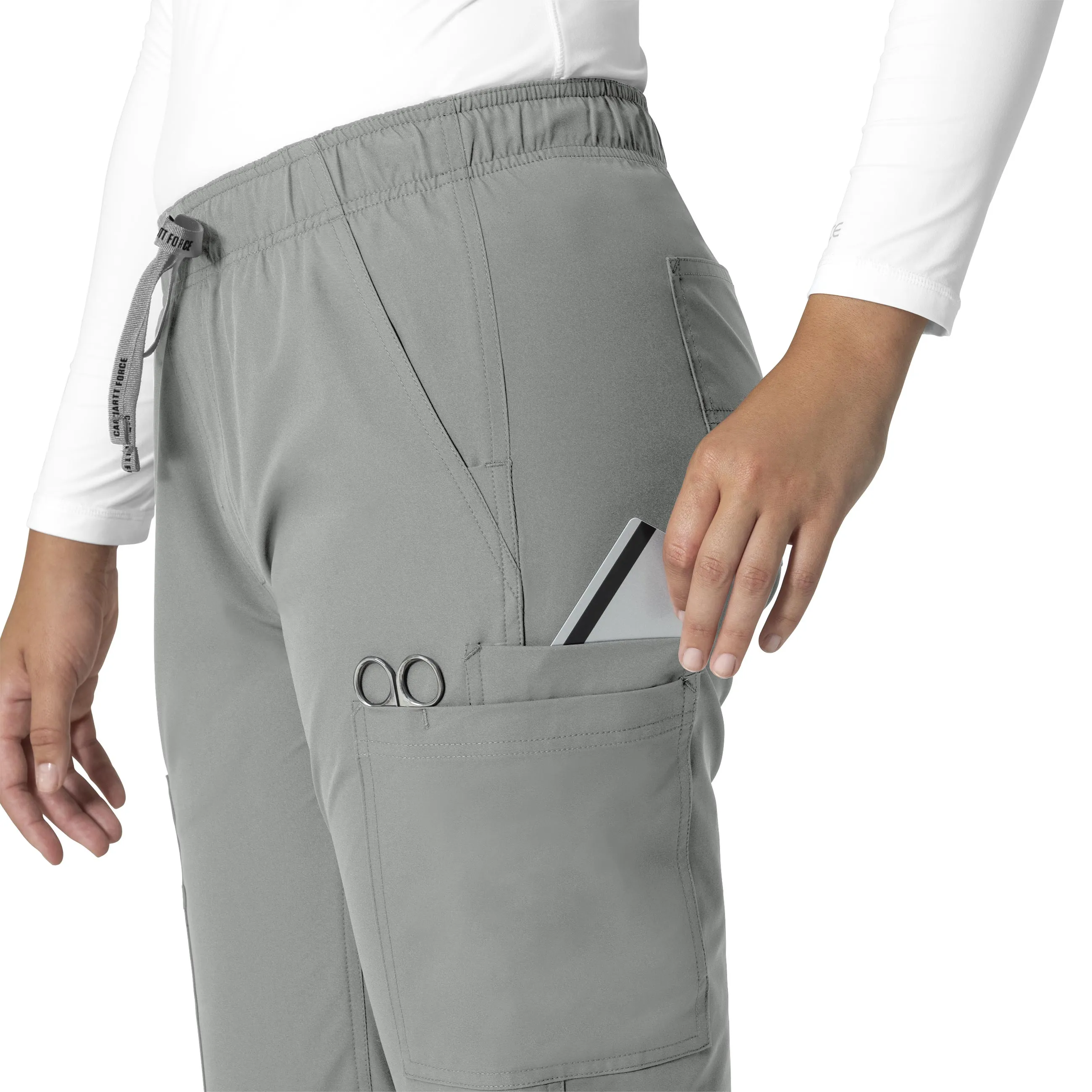 Carhartt Force Essentials Women's Straight Leg Scrub Pant - Grey