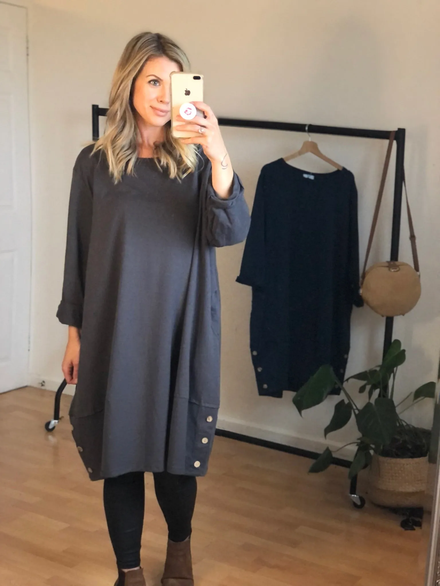 Charcoal Nene Slouch Dress