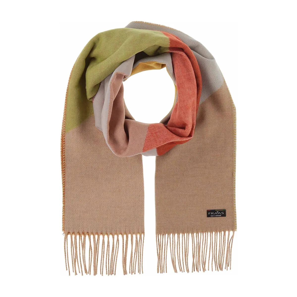 Chevron Colour Block Cashmink Scarf