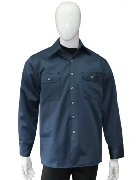 Chicago Protective Apparel 625-FR9B-N Button Front FR Shirt 8.5 oz Navy Vinex 2 Pocket | No Sales Tax