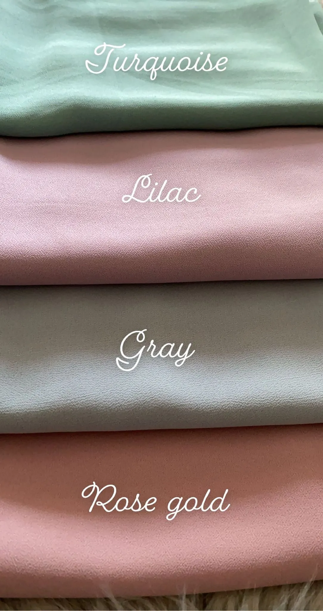 Chiffon Non-Slip Hijab in Light Shades حجاب الشيفون الثابت بالوانٍ زاهيه